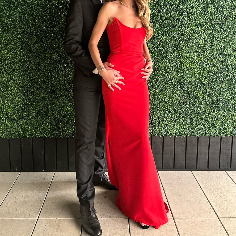 Nookie Red Strapless Gown